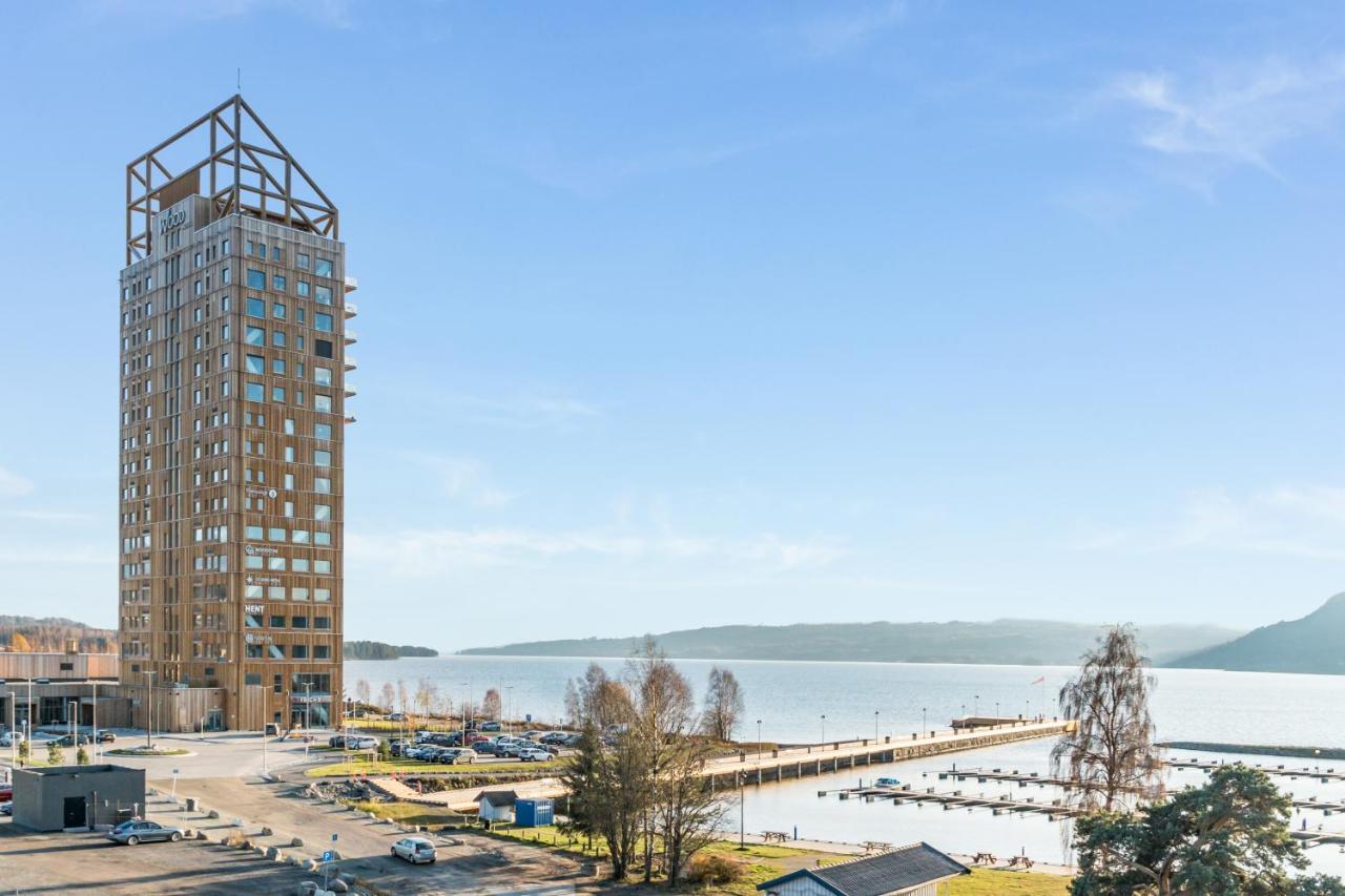 Mjos Tower Apartment - Lovely City View Sjusjøen Eksteriør billede